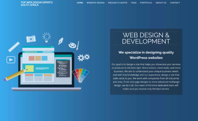 top web design experts south africa